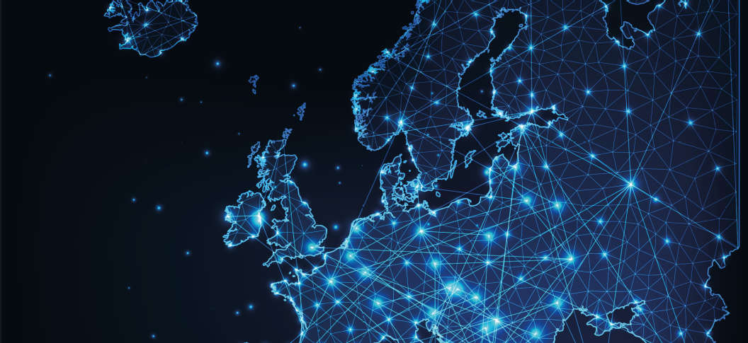 Vernetzte Europakarte